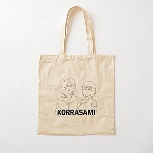 Korrasami - The Legend of Korra [BLACK OUTLINE W/ NAME] Cotton Tote Bag