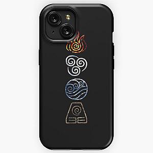 Avatar The Last Airbender Legend of Korra Elements Fire Air Water Earth Cycle  iPhone Tough Case