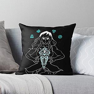 Cosmic Korra and Raava Throw Pillow