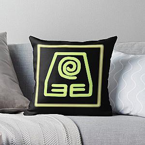 Earth Avatar Legend of Aang Korra Elements - Neon Earth Benders by BellStrange Throw Pillow