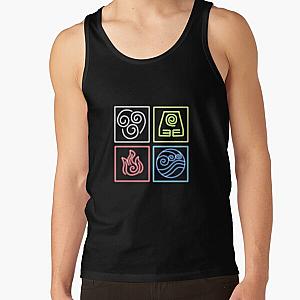 Avatar Legend of Aang Korra Elements - Neon Air Earth Fire Water Benders by BellStrange Tank Top