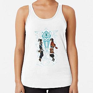 Avatar Korra and Avatar Wan with Raava in the Avatar State Racerback Tank Top