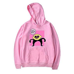 Lemon Demon Hoodies - Lemon Demon Pink Printed Pullover Hoodie