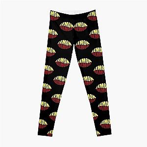 Lemon Demon Leggings - Lemon Demon Fun Typography Design Leggings