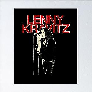 Lenny Kravitz – Red Logo Mic Pose Poster