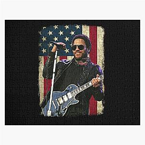 Vintage American Flag Lenny Kravitz Legend Jigsaw Puzzle