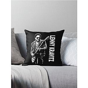 Lenny Kravitz Guitar Music Legend Throw Pillow