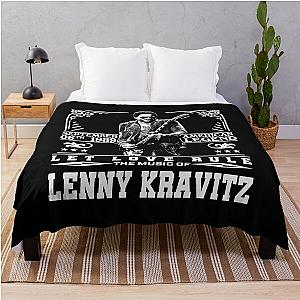 Vintage Lenny Kravitz Music Legends Throw Blanket