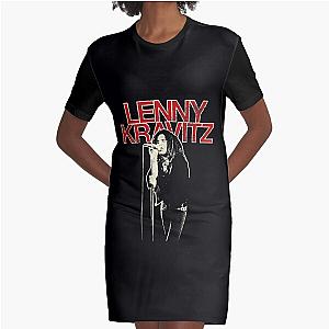 Lenny Kravitz – Red Logo Mic Pose Graphic T-Shirt Dress