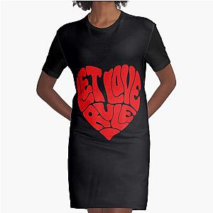 Lenny Kravitz – Red Heart Let Love Rule Graphic T-Shirt Dress