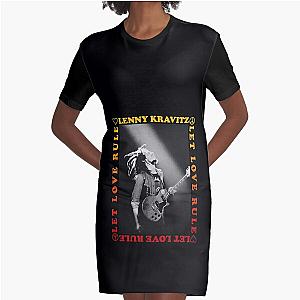 Lenny Kravitz Guitar Let Love Rule Essential  Graphic T-Shirt Dress