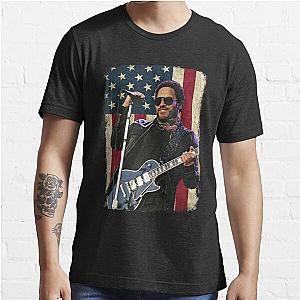 Vintage American Flag Lenny Kravitz Legend Essential T-Shirt