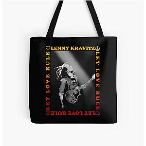 Lenny Kravitz Guitar Let Love Rule All Over Print Tote Bag