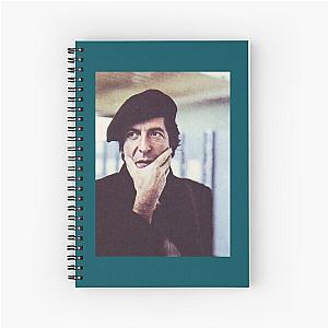 Leonard Cohen photo in beret Spiral Notebook