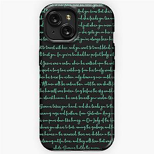 Suzanne - Leonard Cohen (lyrics) v.3 iPhone Tough Case