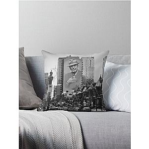 Leonard Cohen Mural Montreal Throw Pillow