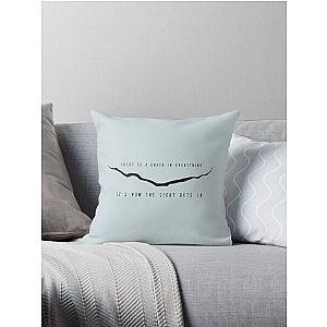 Dr. Who - Leonard Cohen Crack   Throw Pillow