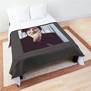 Leonard Cohen photo in beret - Black Comforter