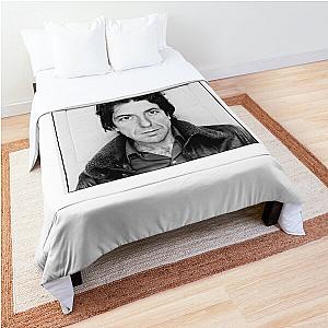 Leonard Cohen Black and White  Comforter