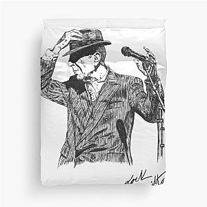 Leonard Cohen Original Hand Drawn Ink Print Duvet Cover