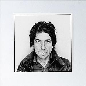 Leonard Cohen Black and White  Poster