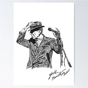 Leonard Cohen Original Hand Drawn Ink Print Poster