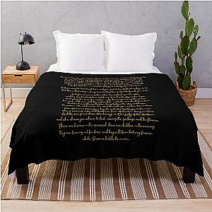 Suzanne - Leonard Cohen (lyrics) v.2 Throw Blanket