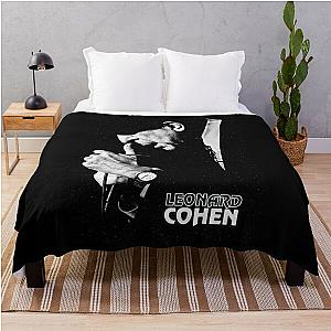 Leonard Cohen Singer Leonard Cohen  Leonard Cohen Tee Throw Blanket