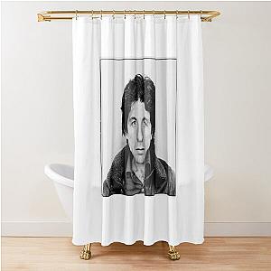 Leonard Cohen Black and White  Shower Curtain