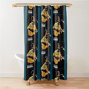 Leonard Cohen Guitar Leonard Cohen  Leonard Cohen Tee   Shower Curtain