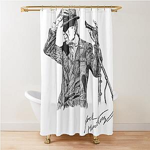 Leonard Cohen Original Hand Drawn Ink Print Shower Curtain