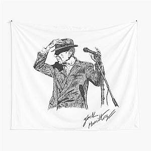 Leonard Cohen Original Hand Drawn Ink Print Tapestry