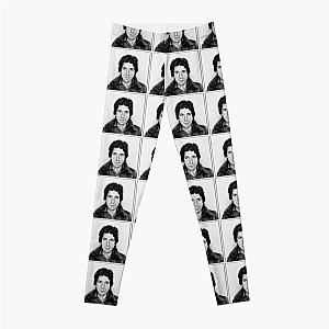 Leonard Cohen Black and White  Leggings