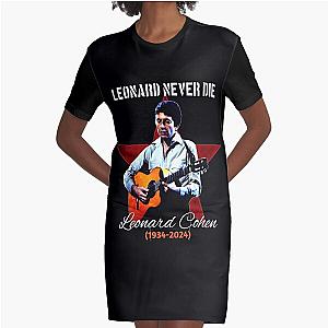 Leonard Cohen Graphic T-Shirt Dress