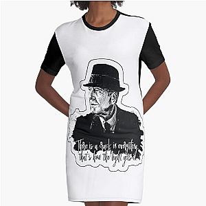 of Leonard Cohen Graphic T-Shirt Dress