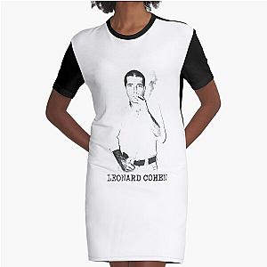 Leonard Cohen Retro Live Fan Tribute Limited Edition Graphic T-Shirt Dress