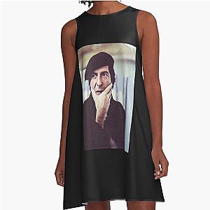 Leonard Cohen photo in beret A-Line Dress