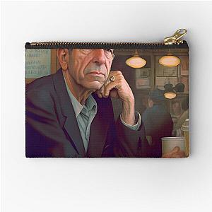 Leonard Cohen Eating Smoked Meat in Montreal Zipper Pouch