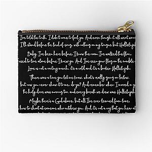 Hallelujah - Leonard Cohen (lyrics) Zipper Pouch