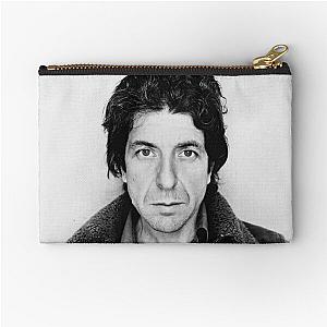 Leonard Cohen Black and White  Zipper Pouch