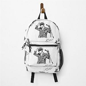 Leonard Cohen Original Hand Drawn Ink Print Backpack