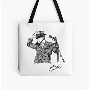 Leonard Cohen Original Hand Drawn Ink Print All Over Print Tote Bag