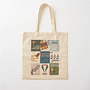 Books of Leonard Cohen minimalist poetry art   Cotton Tote Bag