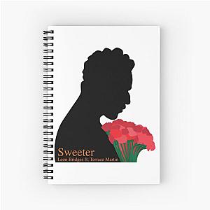 Leon Bridges Silhouette Sweeter Design   Spiral Notebook