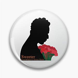 Leon Bridges Silhouette Sweeter Design   Pin