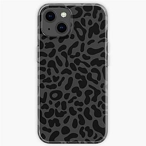 Leopard Print - black anf gray iPhone Soft Case RB1602