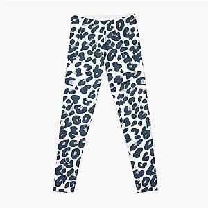 Leopard Print - white, grey, blue Leggings RB1602