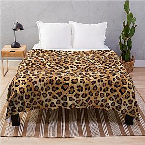 Rustic Texture Leopard Print  Throw Blanket RB1602