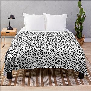 Black and White Snow Leopard Pattern Throw Blanket RB1602