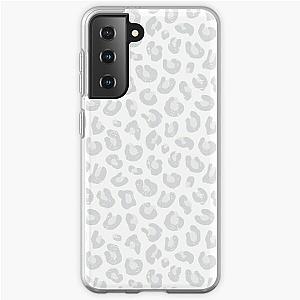 Leopard Print - Silver Gray and White  Samsung Galaxy Soft Case RB1602